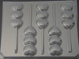 918 Triple Hearts Chocolate or Hard Candy Lollipop Mold